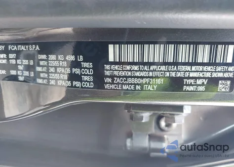 2017 Jeep Renegade Altitude 4X4 из США, поврежденный, VIN ZACCJBBB0HPF31161